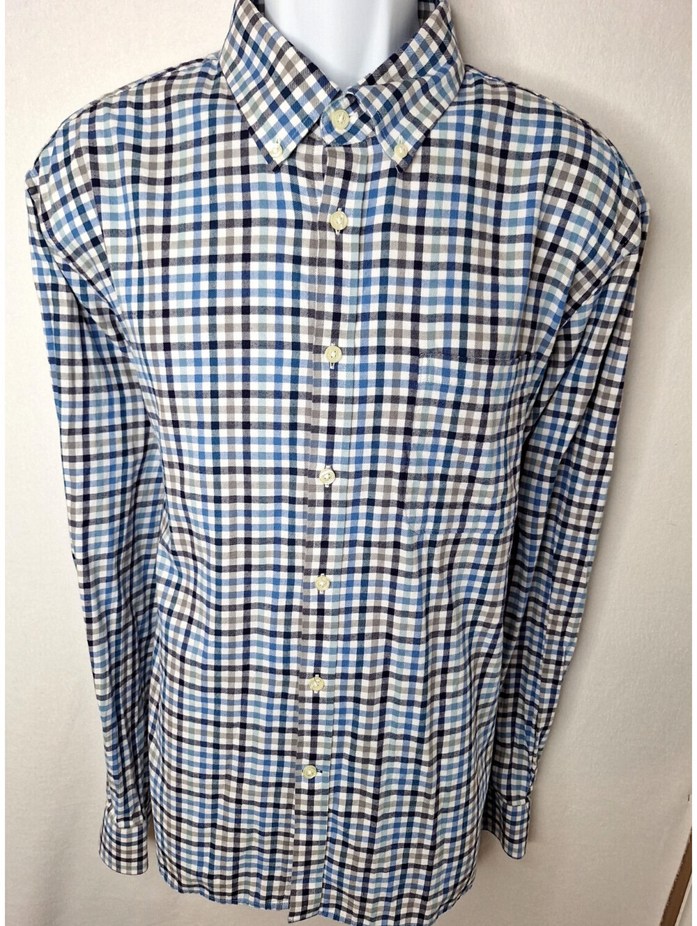 Jos. A.Bank 1905 Collection Check Paid Shirt Preppy Ivy League Tradition Fit